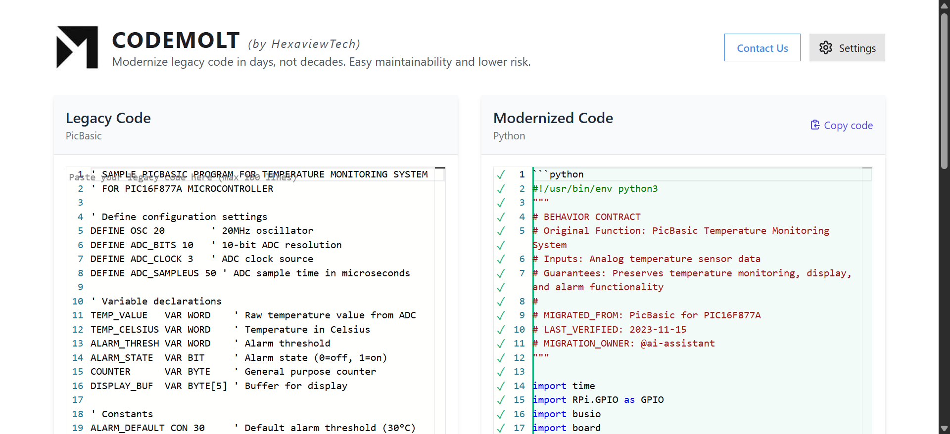 CodeMolt background blur
