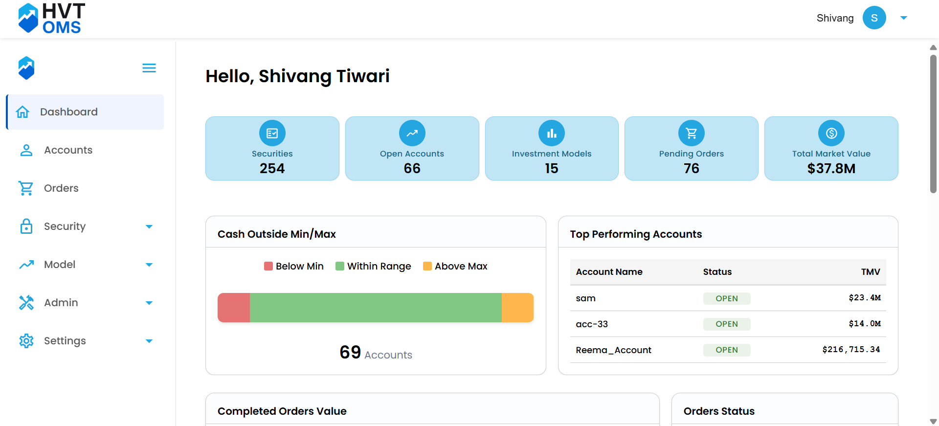 OMS: Order Management System background blur